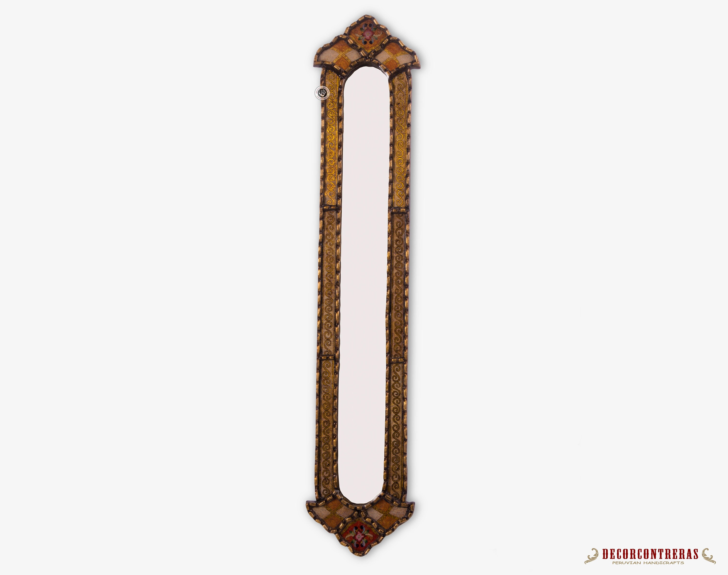 Long Narrow Wall Mirror antique Gold Gold Narrow Etsy UK