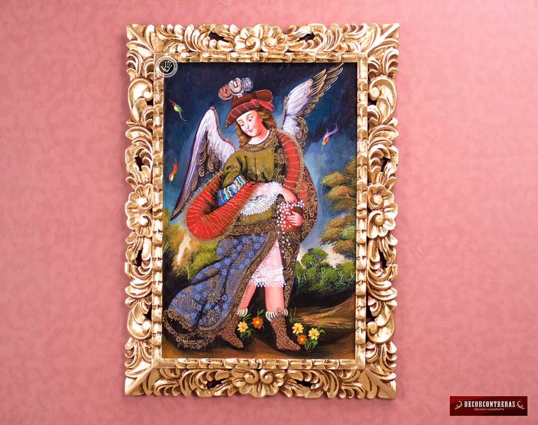 木版画「大天使ウリエル」 - 宗教画 - カトリック美術 - クスコ派絵画