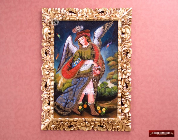 木版画「大天使ウリエル」 - 宗教画 - カトリック美術 - クスコ派絵画