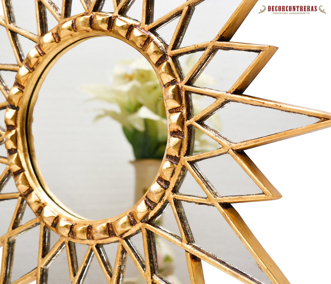 Gold Star Mirror 23.6 Decorative Wall Mirror Cuzco Etsy
