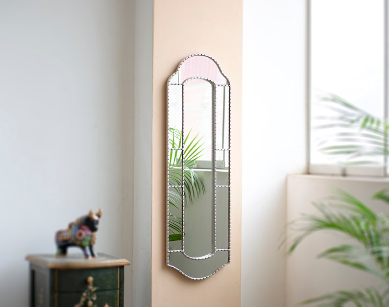Large Narrow Mirror Wall Decorations Handmade Long Wall Etsy