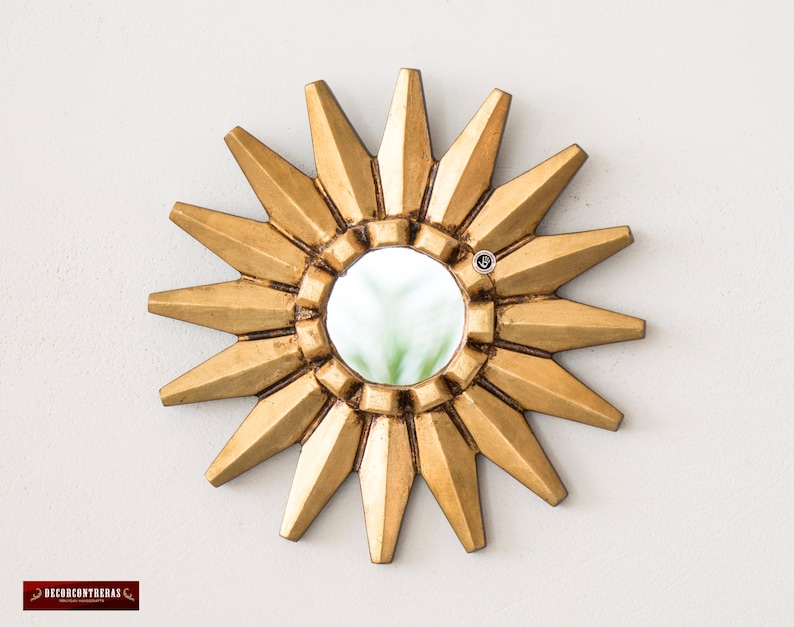 Small Gold Sunburst Mirror Set 3 golden Stars Etsy