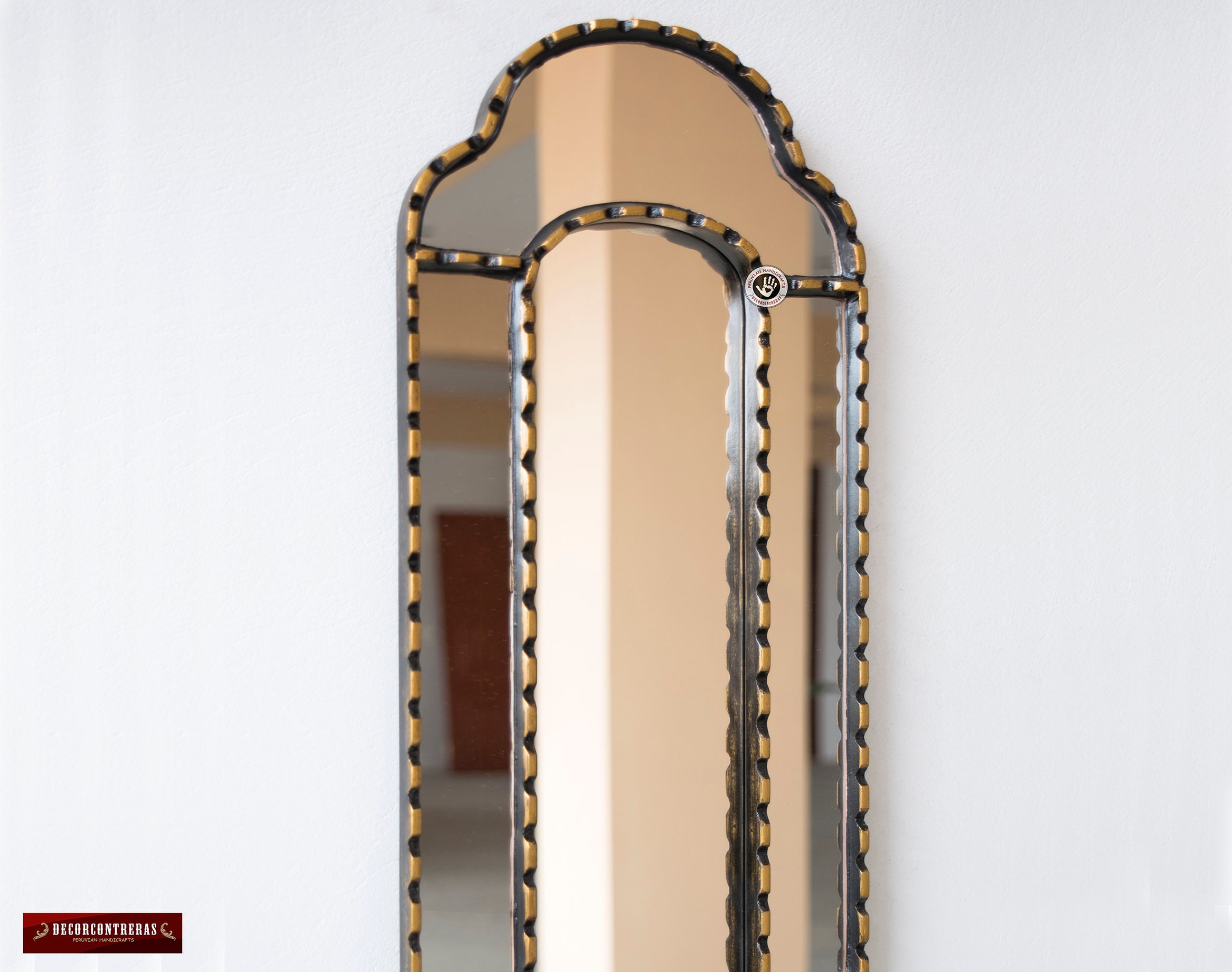 Narrow rectangular wall mirror 35.8 Decorative Long Etsy