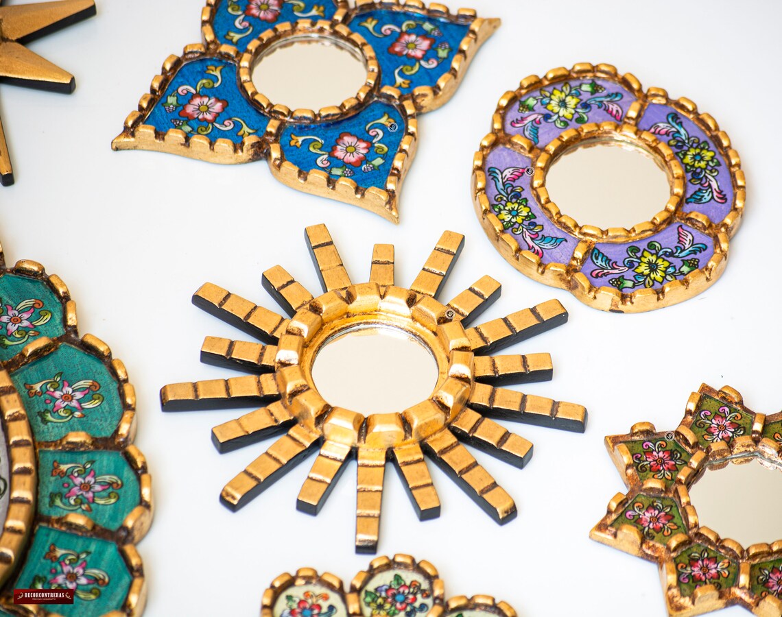 Decorative Small Wall Hanging Mirror Set 7 for Home Wall Art Etsy