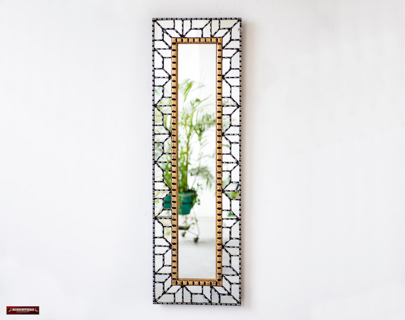 Peruvian Extra Large Narrow Mirror 39.9"H Home Wall Decor - Thumbnail 5