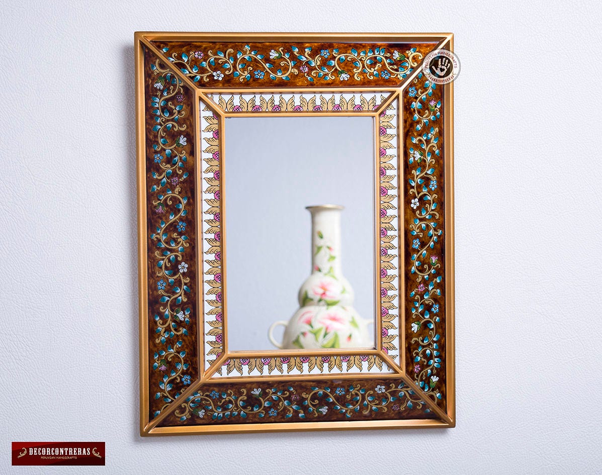 Handcrafted Wall Mirror Andean Summer Peruvian 50
