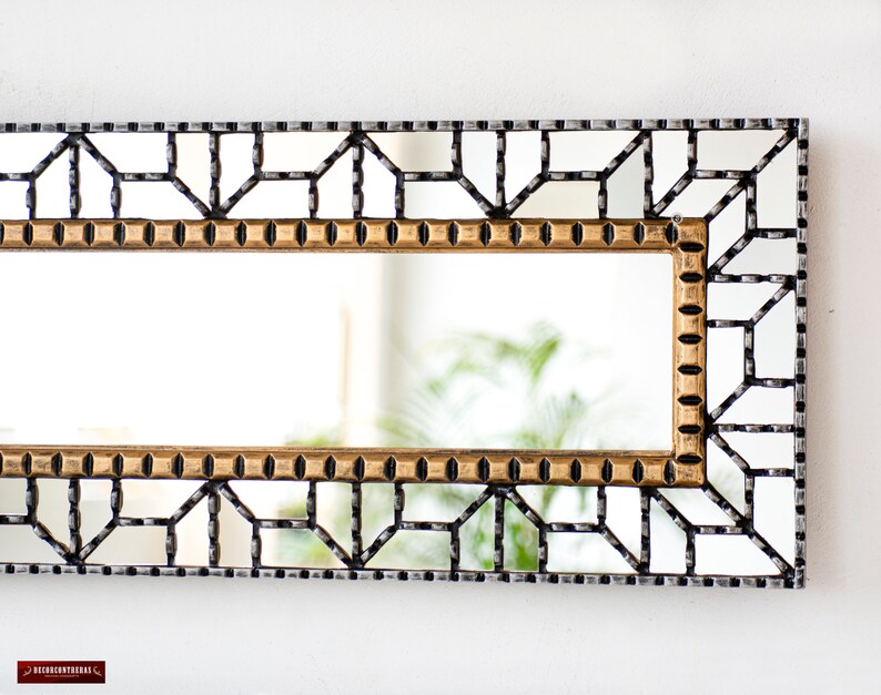 Peruvian Extra Large Narrow Mirror 39.9"H Home Wall Decor - Thumbnail 3