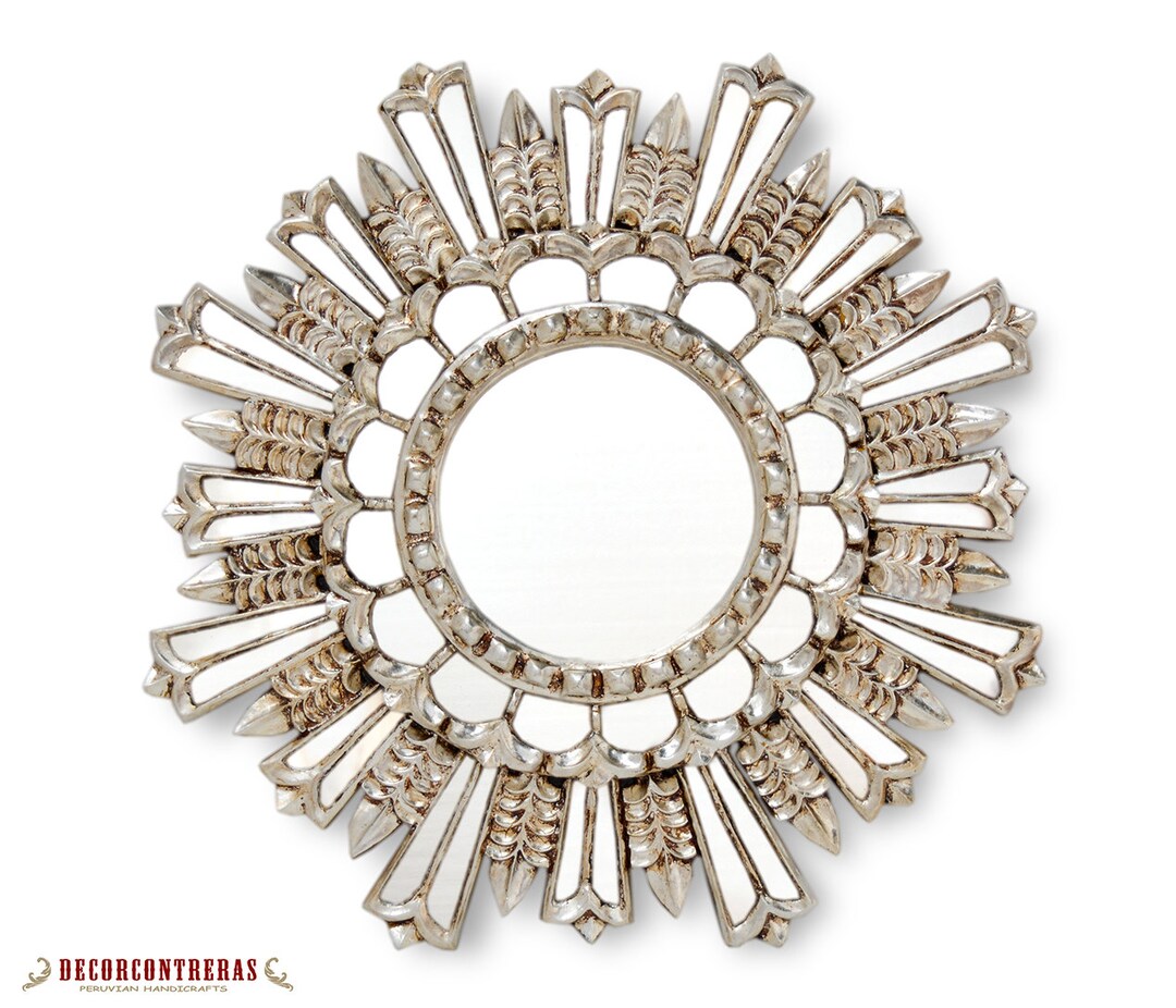 Decorative Round Wall Mirror 23.6"- Bathroom Mirror "silverpeacock ...