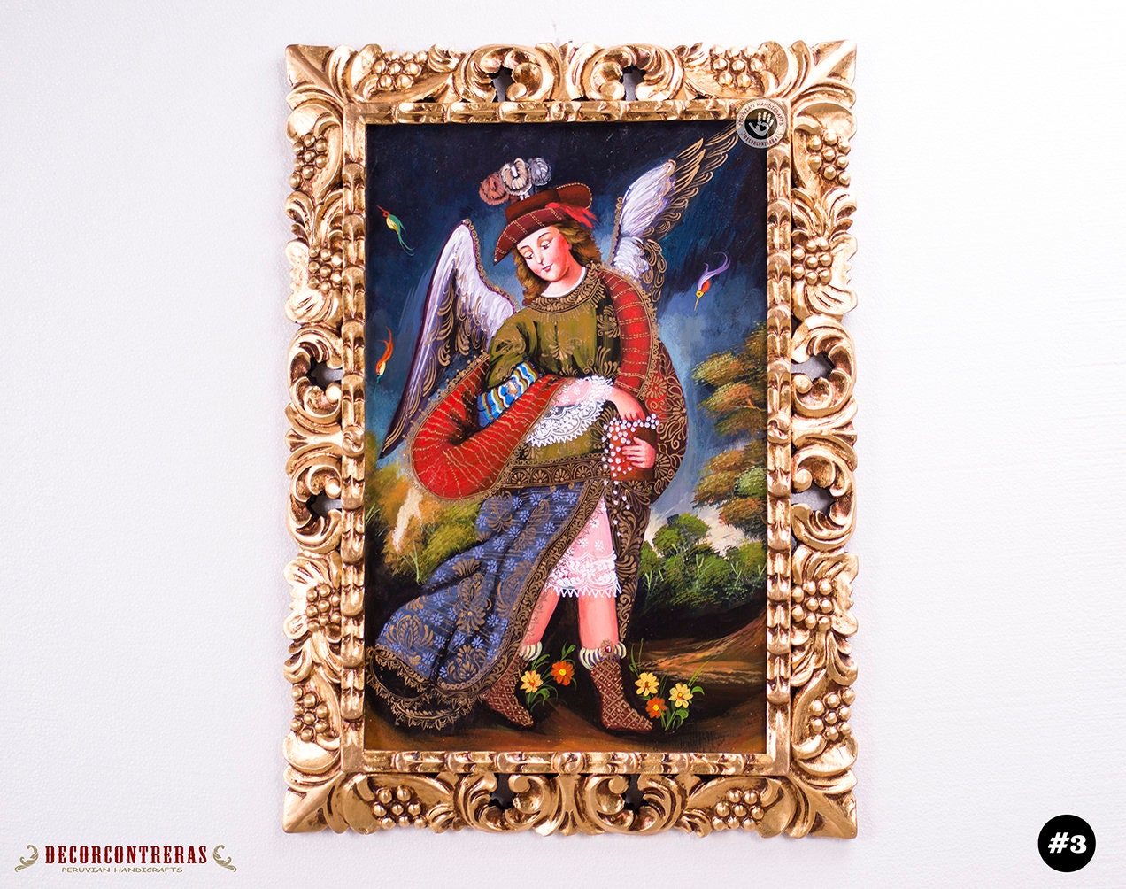 木版画「大天使ウリエル」 - 宗教画 - カトリック美術 - クスコ派絵画