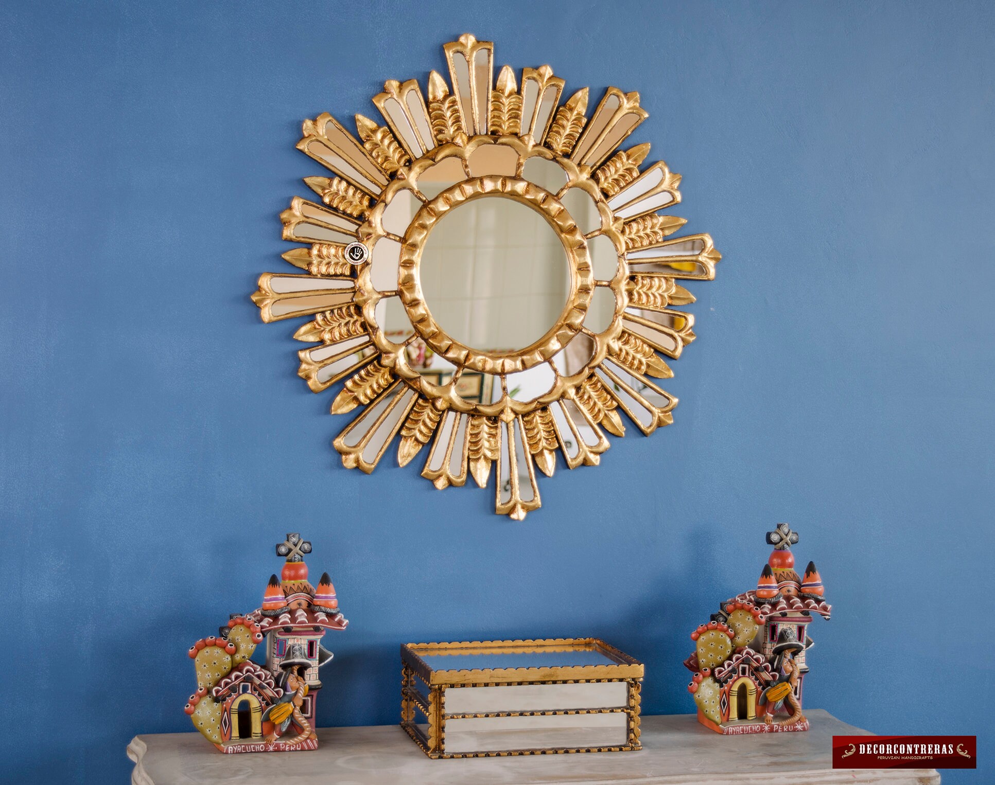 Decorative Round Wall Mirror 23.6 Wall Decor Bathroom | Etsy