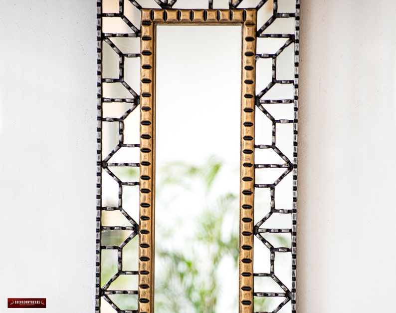 Peruvian Extra Large Narrow Mirror 39.9"H Home Wall Decor - Thumbnail 2
