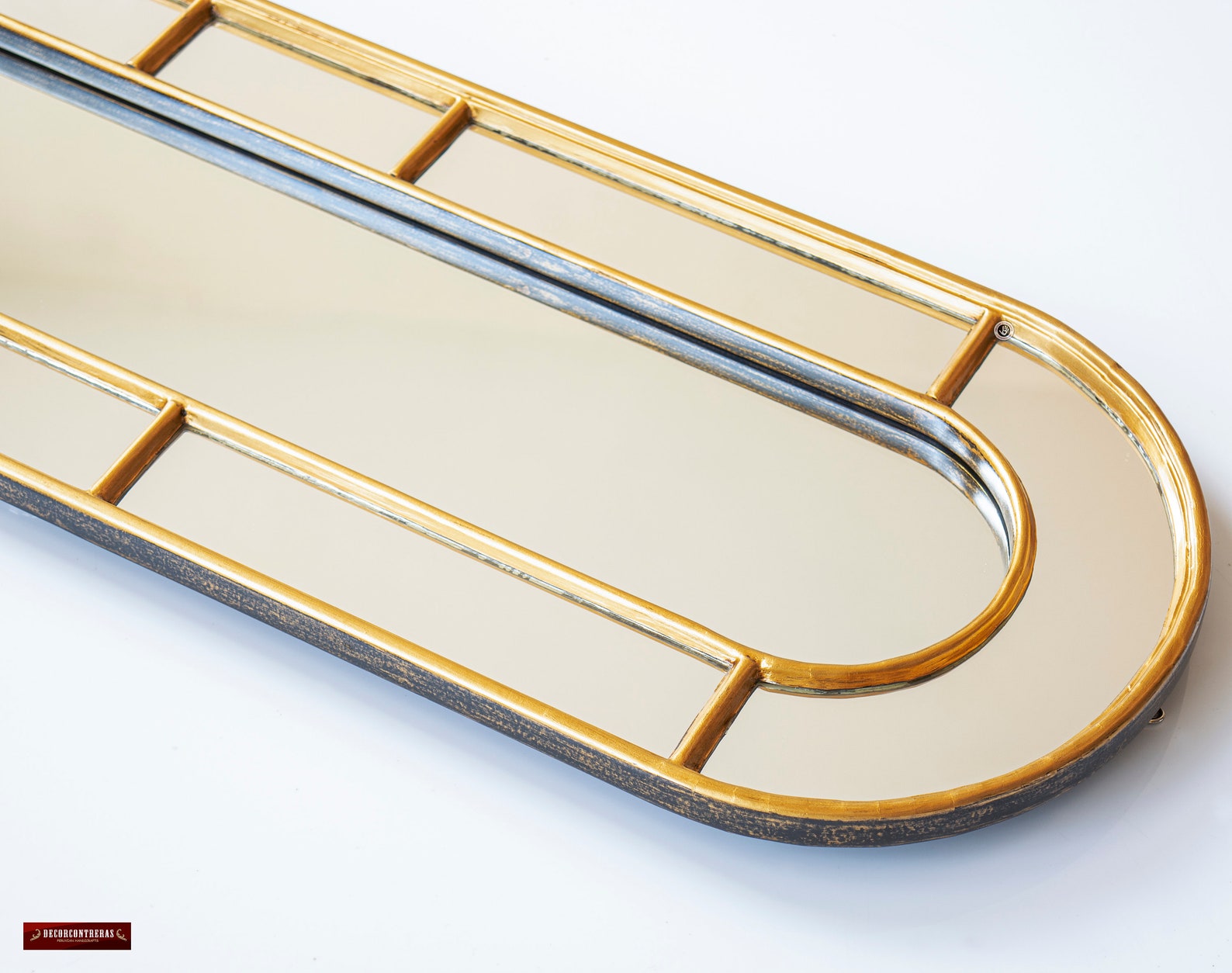 Large Modern Narrow Hanging Mirror Home Wall Decor Gold Etsy