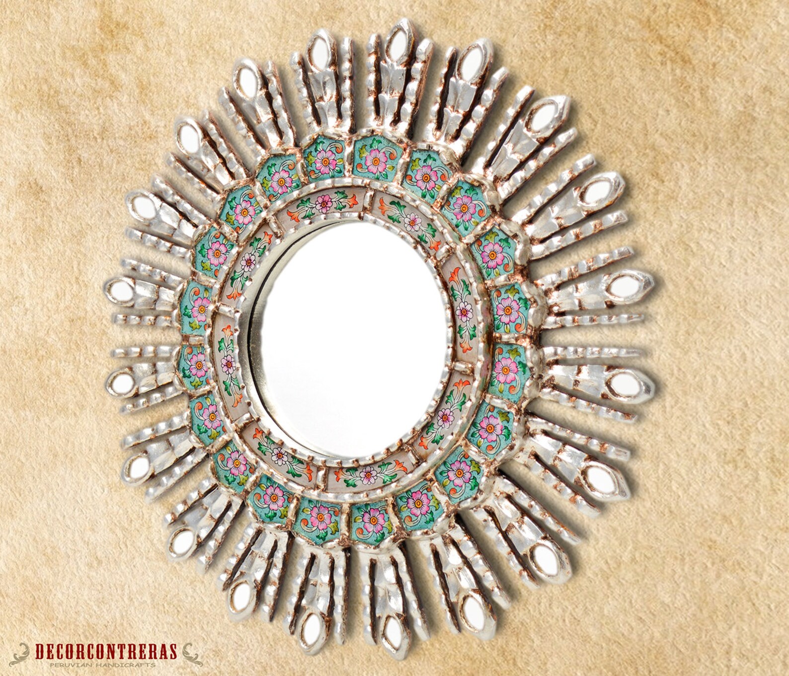 Silver Decorative Mirrors 17.7 Mirror Cuzco Style Etsy