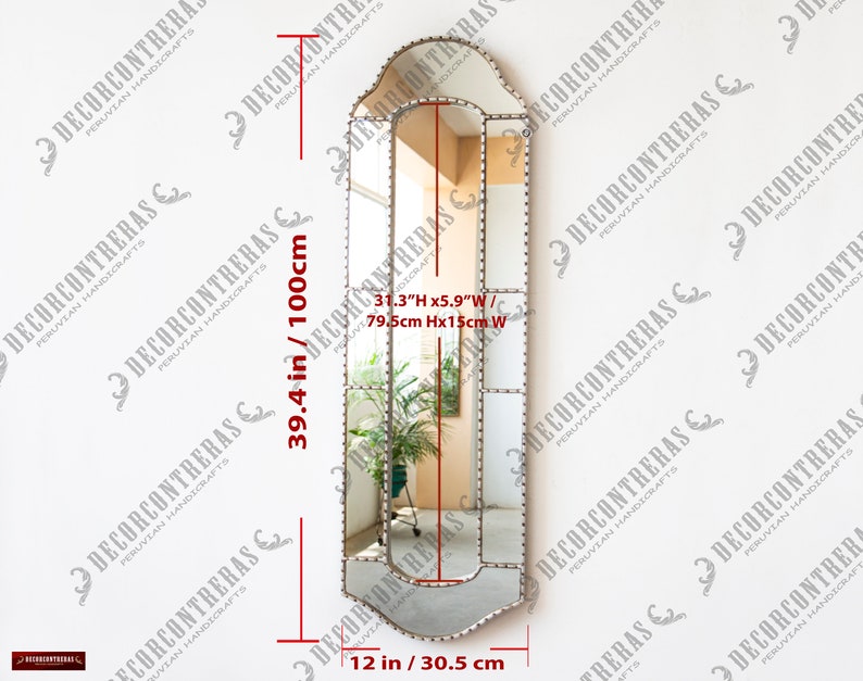 Large Narrow Mirror Wall Decorations Handmade Long Wall Etsy