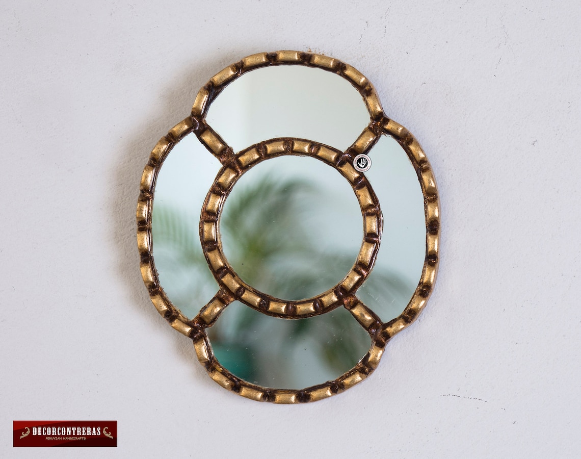 Small Gold Accent Wall Mirror set of 3 Decorative Vintage Etsy