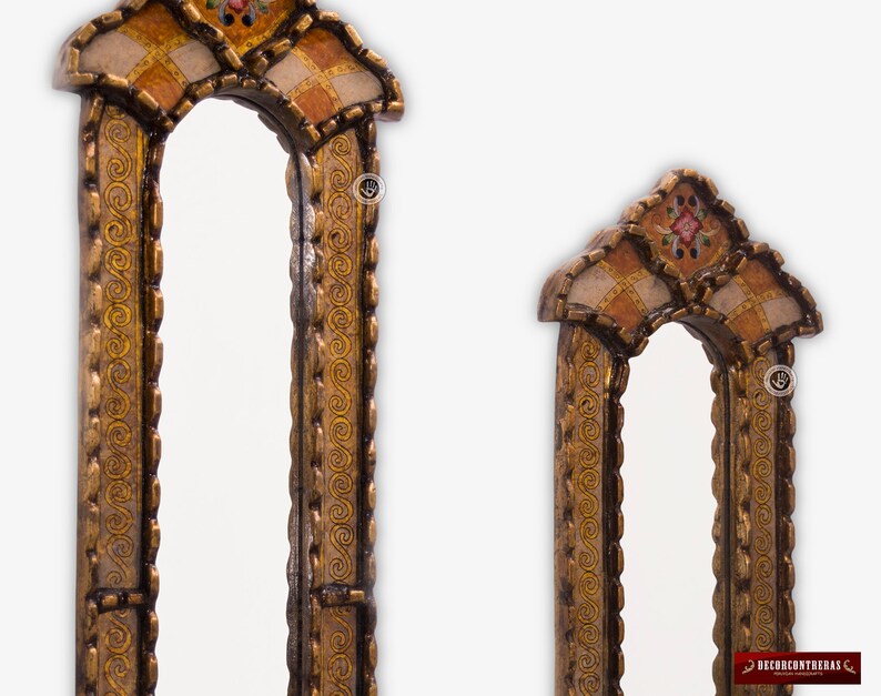 Long Narrow Wall Mirror antique Gold Gold Narrow Etsy UK