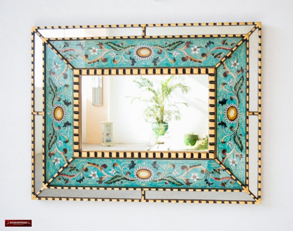 ペルーのアクセント絵画ガラスミラー壁装飾リビングルーム