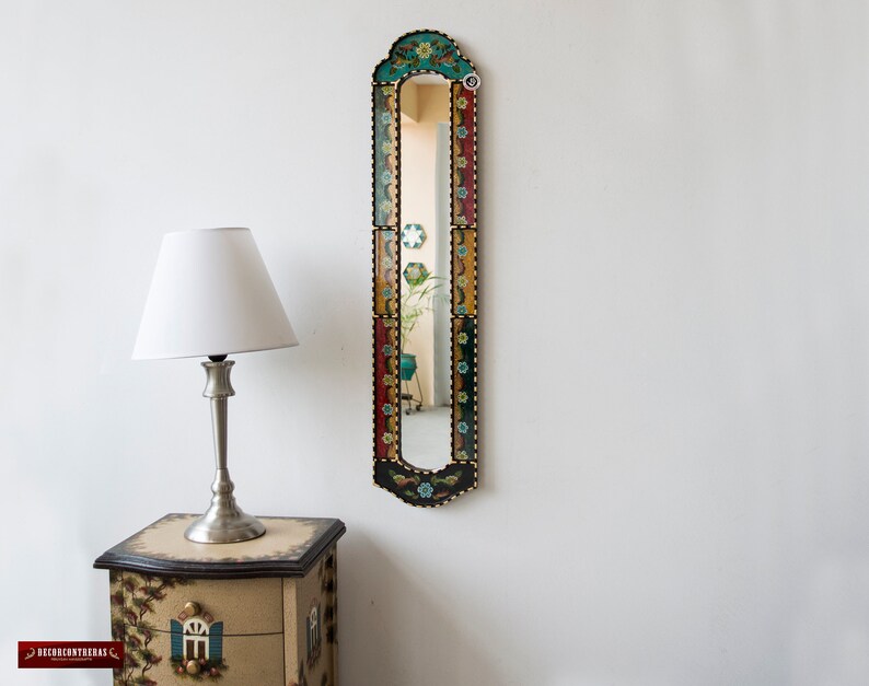 Long Narrow mirror wall art 35.8 tall Decorative Long Etsy