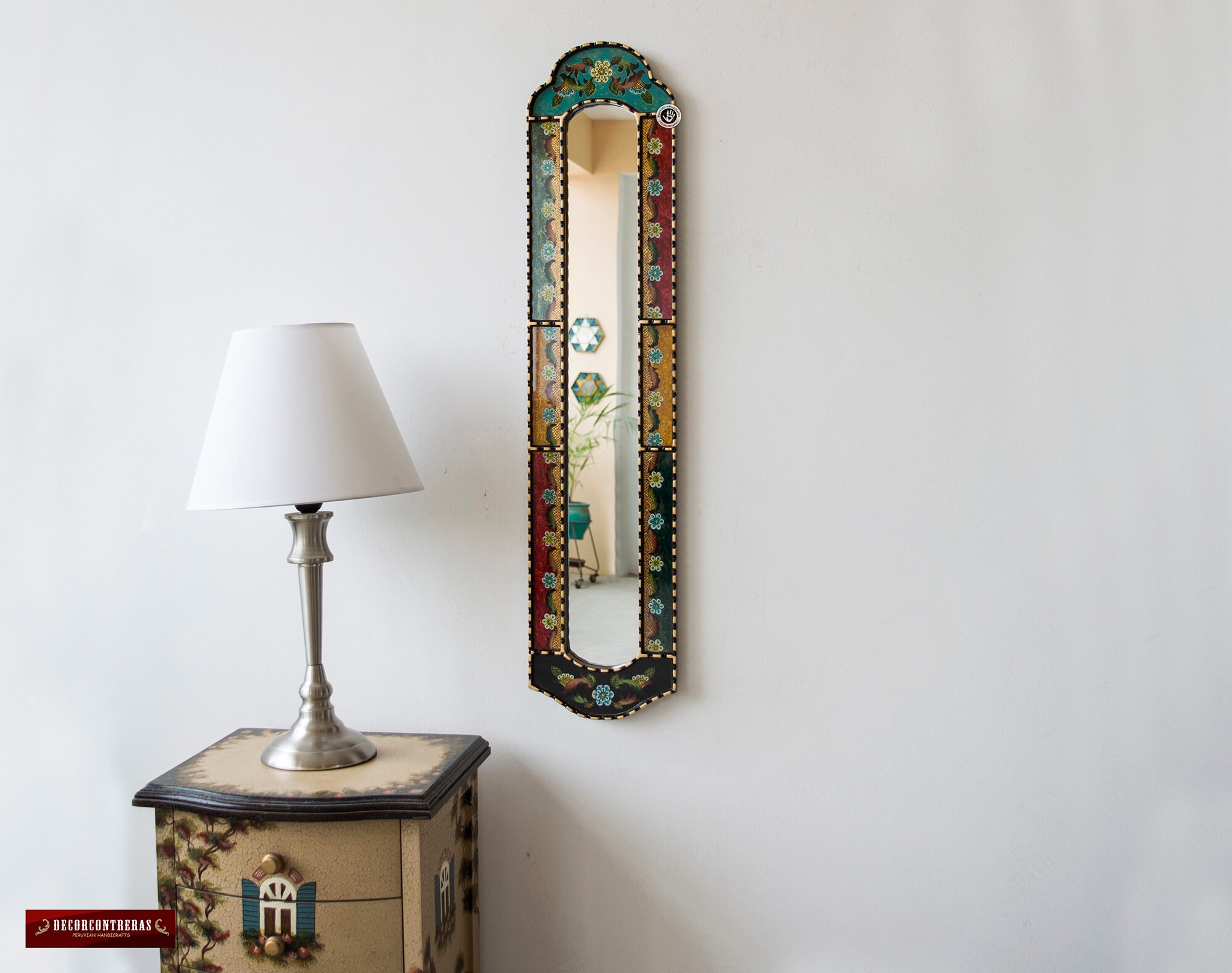 Long Narrow Mirror Wall Art 35.8 Tall Decorative Long Etsy