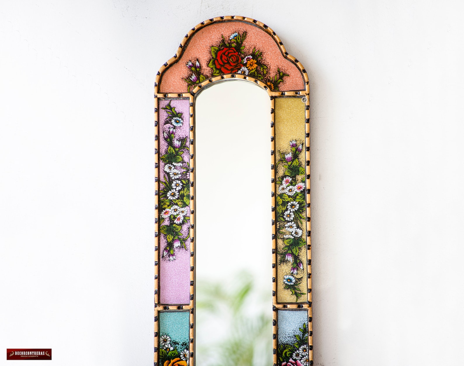 Narrow Hanging Mirror Home Wall Antique Gold Frame Mirror Etsy