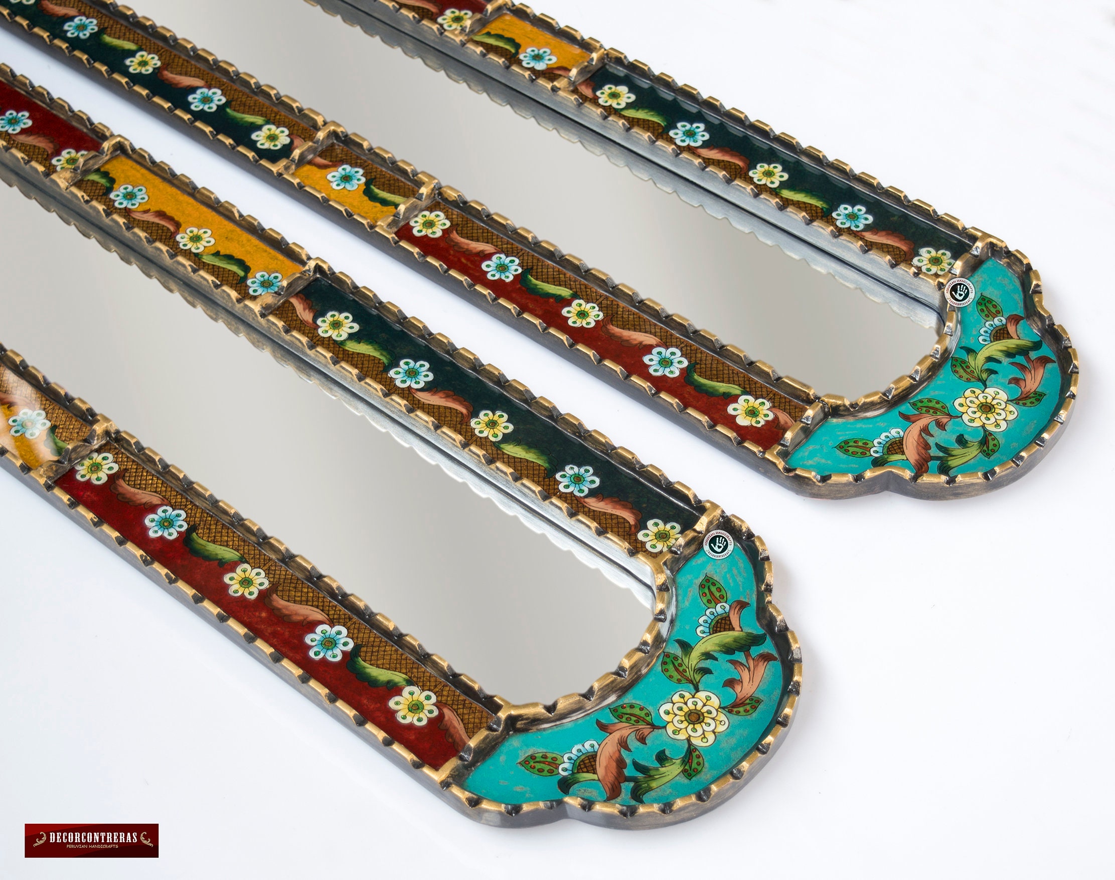 Long Narrow Mirror Wall Art 35.8 Tall Decorative Long Etsy