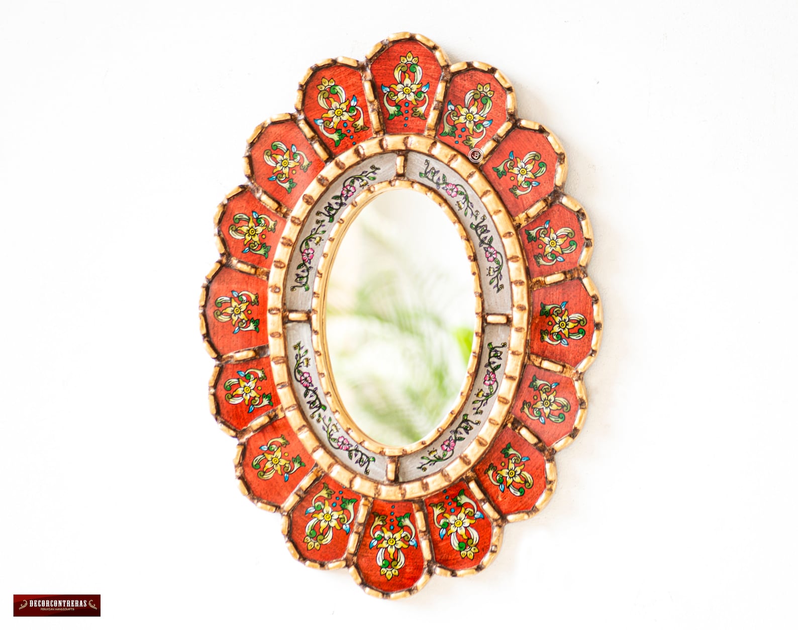 Peruvian Wall Hanging Oval Mirror Wedding Gifts Mirror on Etsy