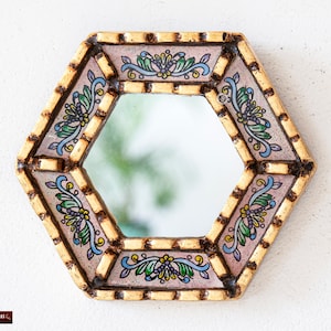 Pianpianzi Hexagon Mirrors for Wall on Vintage Things Stick Decorative  Letters for Shelf Rose Sticker Art Decal Home Wall Happy Easter Room DIY  Eggs Decor Home Decor 