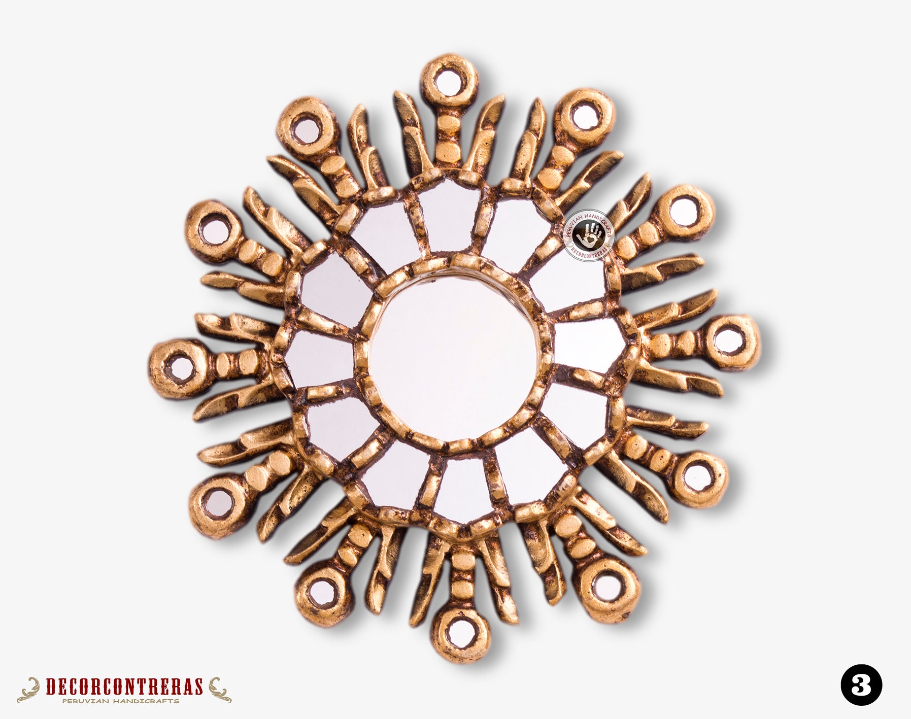 3 piece Small Decorative Mirror set 7.8 Handcrafted Etsy