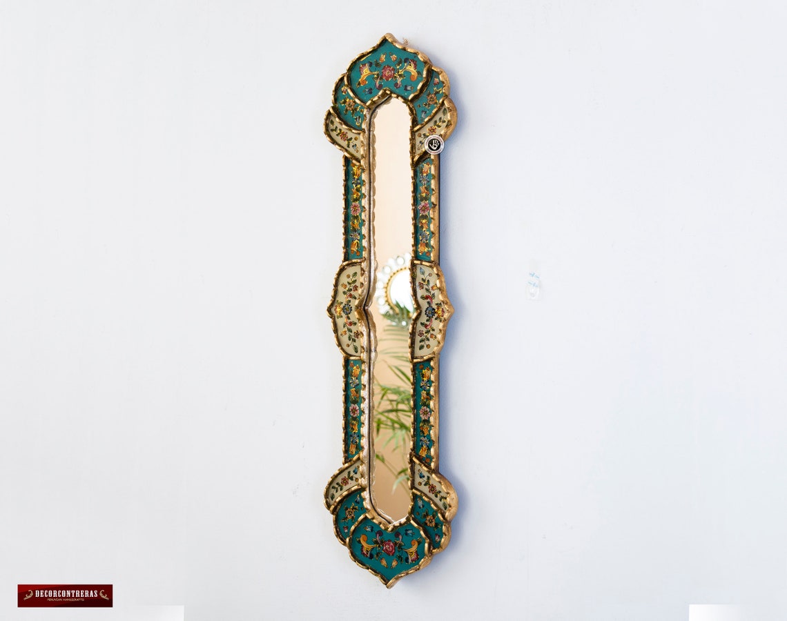 Long Narrow rectangular wall mirror 35.4 Tall Painting Etsy