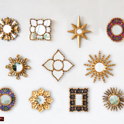 Decorative Small Wall Hanging Mirror Set 7 for Home Wall Art Etsy