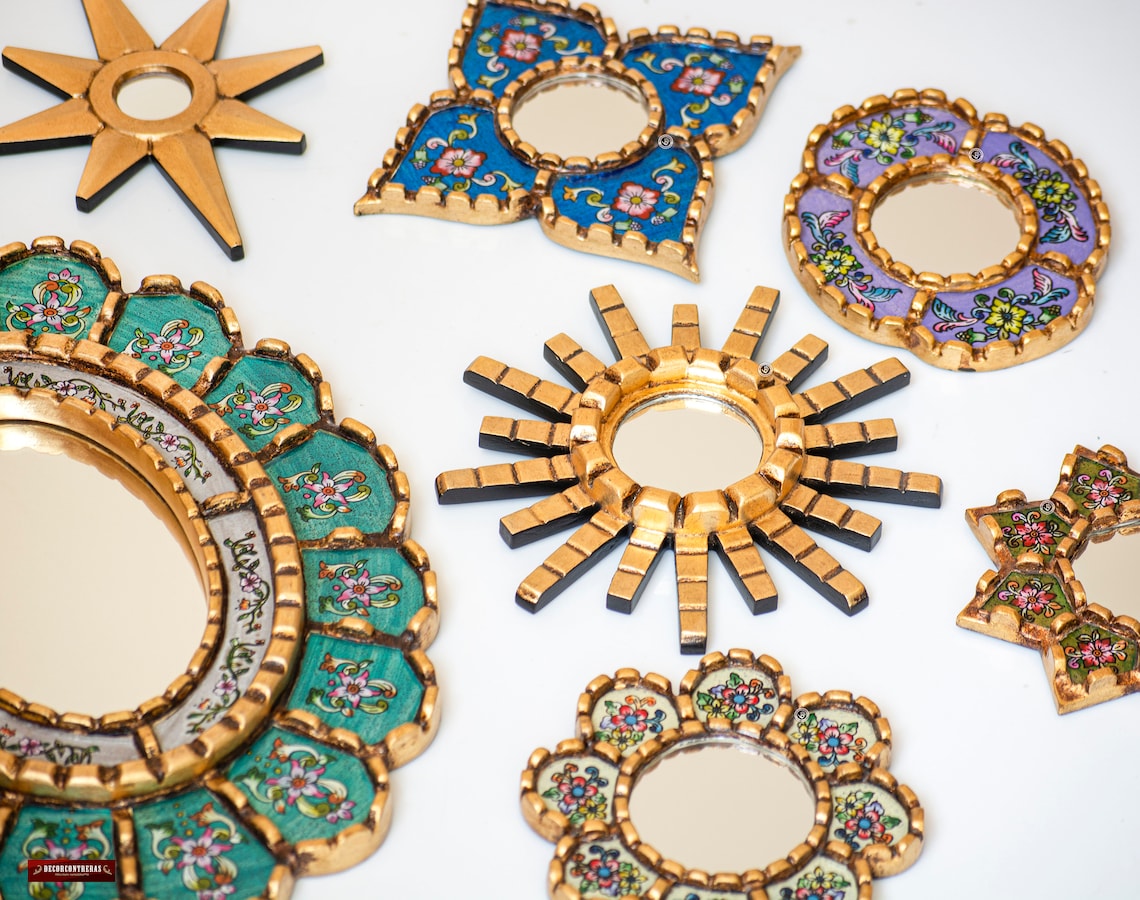 Decorative Small Wall Hanging Mirror Set 7 for Home Wall Art Etsy