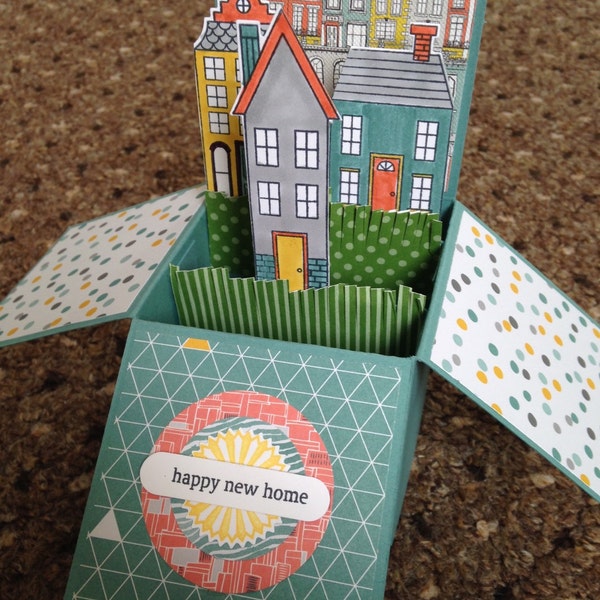 Happy New Home Card, new home, card in a box, handmade card