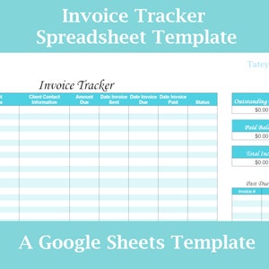 Invoice Tracker Spreadsheet Template Google Sheets Download Editable - Etsy