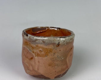 Red Shino Glazed Cup (Yunomi)