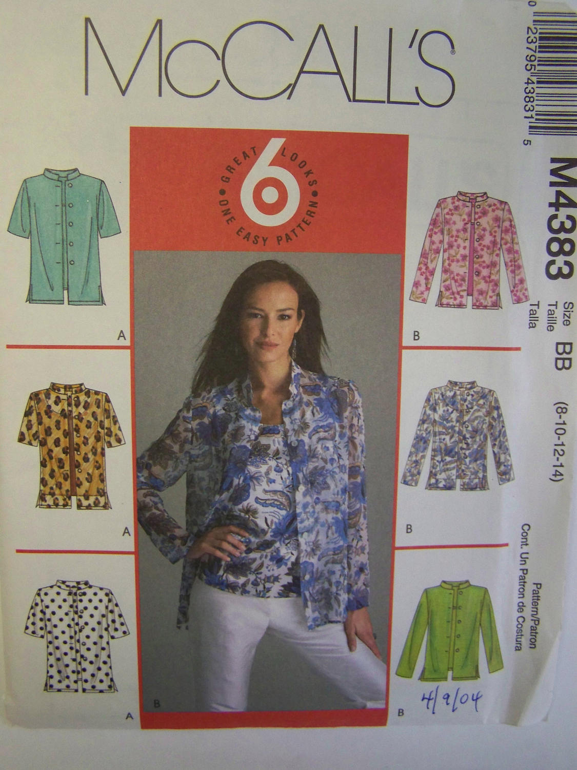 UNCUT 2004 Easy Mccall's M4383 6-great SHIRTS & TOPS - Etsy