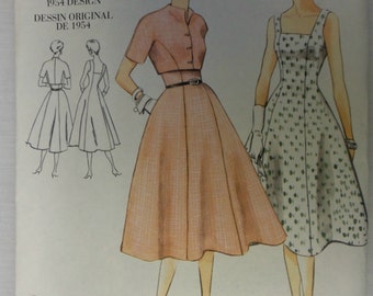 1999 VOGUE VINTAGE MODEL Reproduction Original 1954 Design Bolero & Dress Pattern sz 10 UNcut