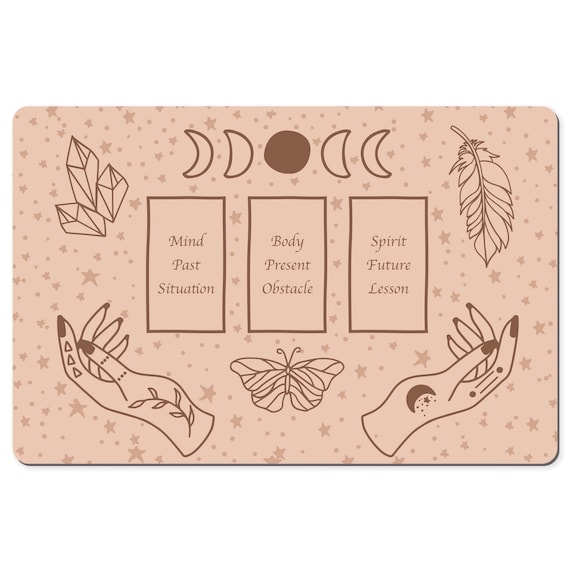 lille kjole Orphan 3 Card Spread Tarot Mat Tarot Cloth - Etsy