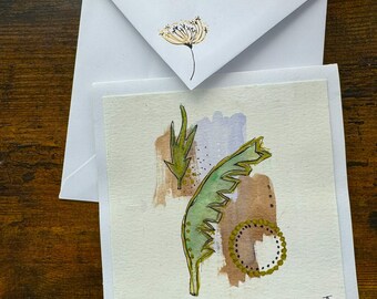 All-Occasion Watercolor Flower Card - Original Art - Blank Greeting Card