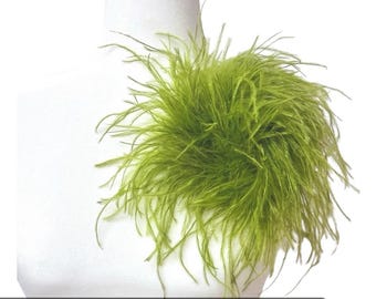 Feather Brooch Pin boutonniere, Seaweed Green, Olive, Beige Pink, Black,White, Dusty Rose, Blush, Purple,Red Navy Ostrich Feather Brooch Pin