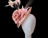 8181 Women\'s Organza Derby Church Hat Fancy Rose Fascinator British Wedding SAFERIN Women main image 3
