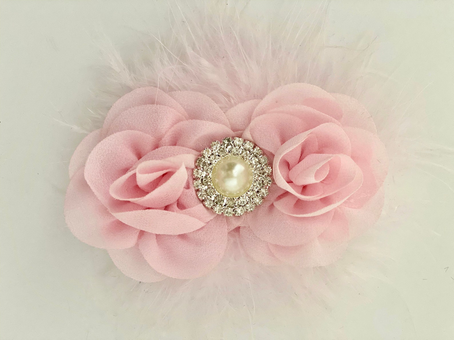 Baby Flower Hair Clips Dusty Pink Rose Hair Clip Pale Pink Etsy