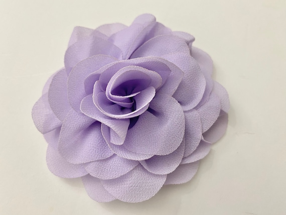 Chiffon Flower Hair Clips, Ivory Chiffon Flower Clip, White, Navy,Pink, Coral, Peach, Blush Clips, Dusty Pink Rose Wedding Flower Hair Clip