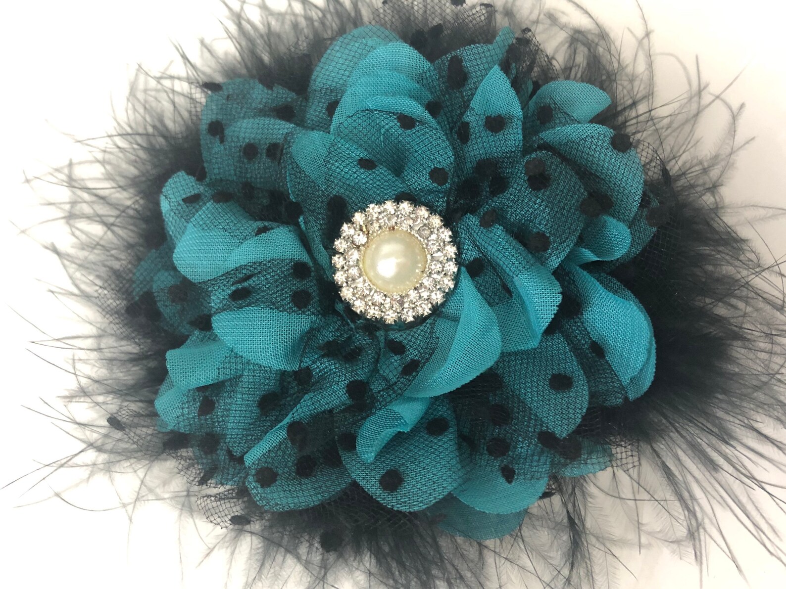 Red and Black Clip Dance Costume Hair Piece Red Black Lace Etsy