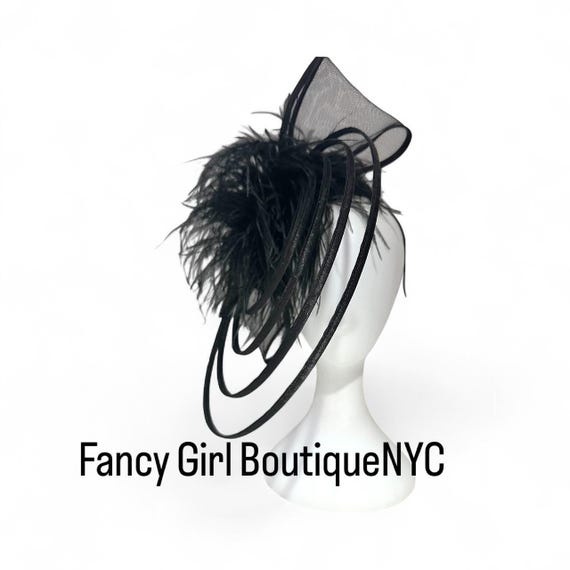Bow Fascinator, Gold, Dusty Rose Black Feather Bow Fascinator Hat, Caged Fascinator Hat, Feather Bow Fascinator, Modern Church Tea Party Hat