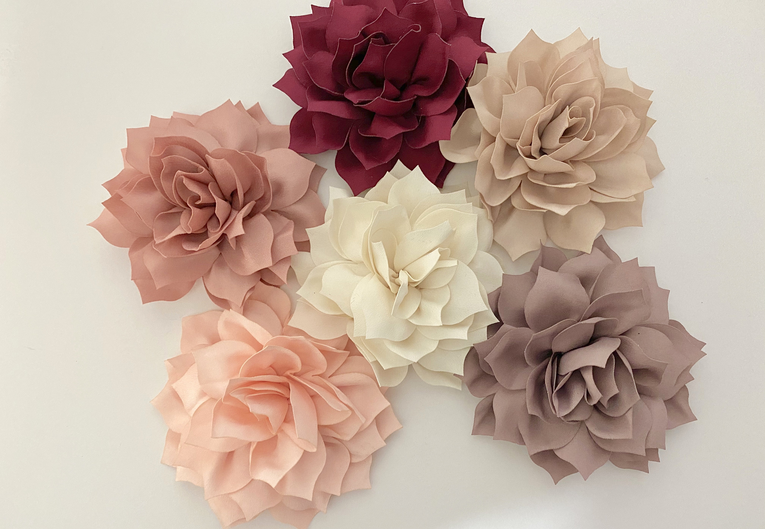 blush flower hair clip
