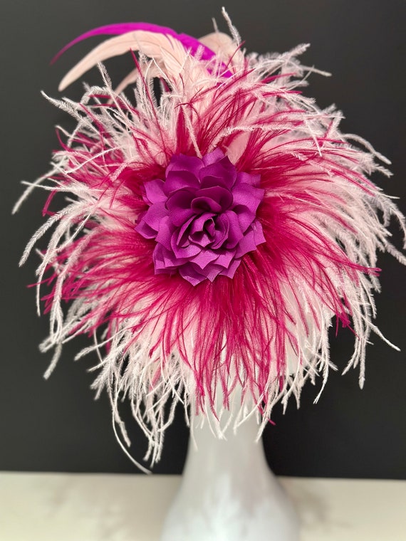 Pink Magenta Kentucky Derby Fascinator Hat,