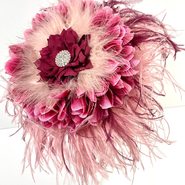 dusty pink headpiece