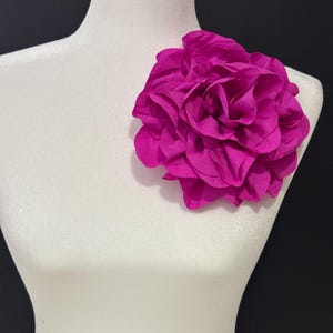Big Flower Pin, Fuchsia Pink Flower Brooch Pin, Statement Boutonniere, Flower Corsage Pin, Green Flower Pin, Red Flower Pin, Christmas Pin