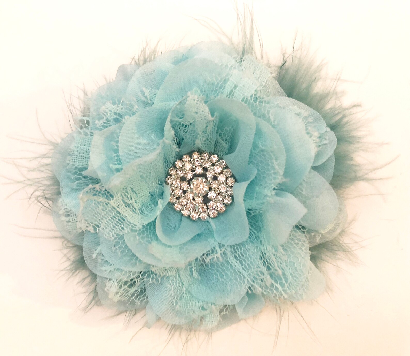 White Lace Flower Hair Clip ivory Lace Hair clip Flower Girl Etsy