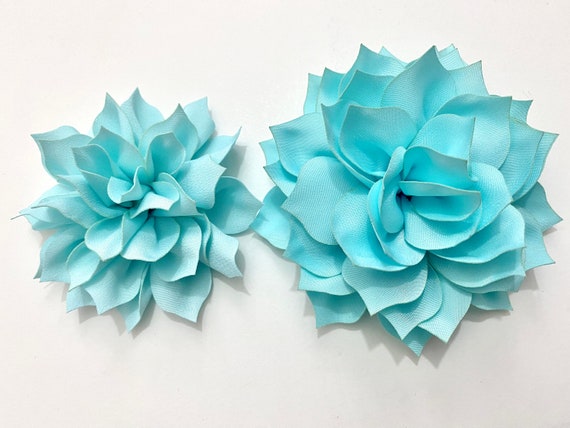 Light Blue Flower. Clip, Baby Blue Fascinator, Sea Blue Wedding Bridal Flower Feather Clips, Custom Wedding Bridal Hairpieces